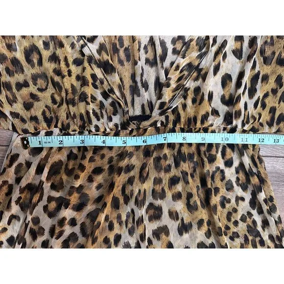 Jordan Taylor dolman sleeve swim cover up leopard print v neck small - Picture 3 of 7